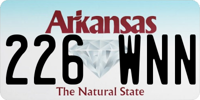 AR license plate 226WNN