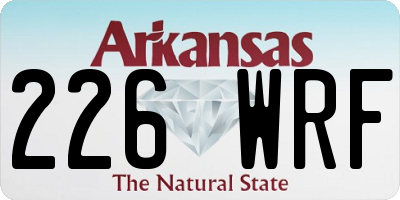 AR license plate 226WRF