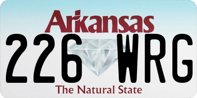 AR license plate 226WRG