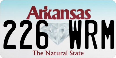 AR license plate 226WRM