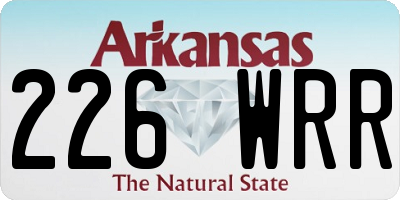 AR license plate 226WRR