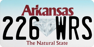 AR license plate 226WRS