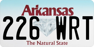 AR license plate 226WRT