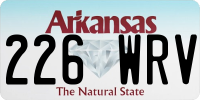 AR license plate 226WRV