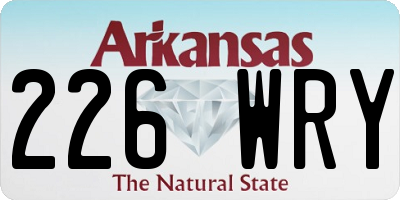 AR license plate 226WRY