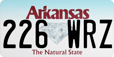 AR license plate 226WRZ