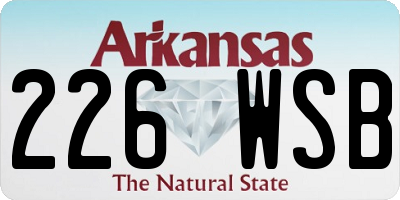 AR license plate 226WSB