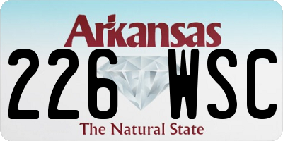 AR license plate 226WSC