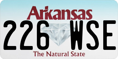 AR license plate 226WSE