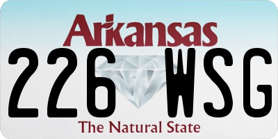 AR license plate 226WSG