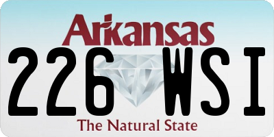 AR license plate 226WSI