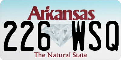 AR license plate 226WSQ
