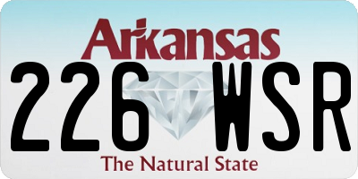 AR license plate 226WSR