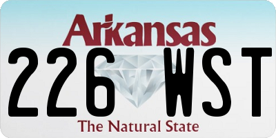 AR license plate 226WST