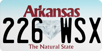 AR license plate 226WSX