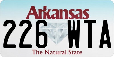 AR license plate 226WTA