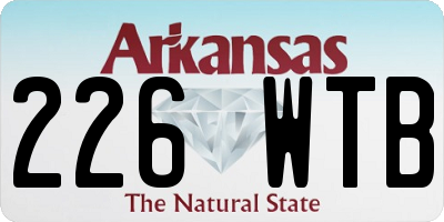 AR license plate 226WTB