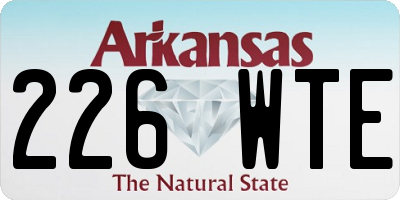 AR license plate 226WTE