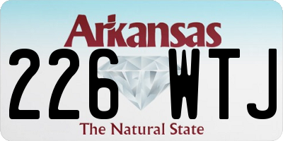 AR license plate 226WTJ