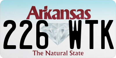 AR license plate 226WTK