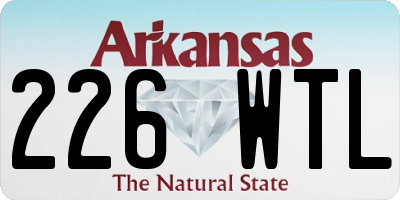 AR license plate 226WTL