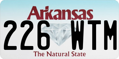 AR license plate 226WTM