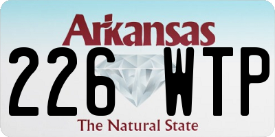 AR license plate 226WTP