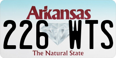 AR license plate 226WTS