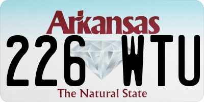 AR license plate 226WTU