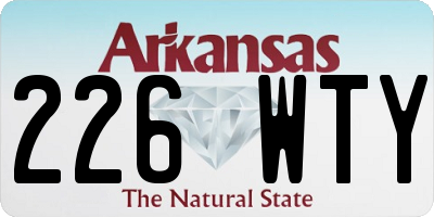 AR license plate 226WTY