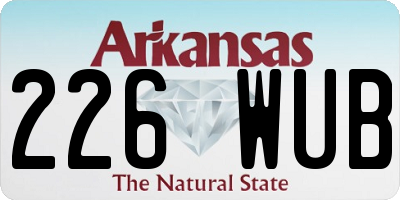 AR license plate 226WUB