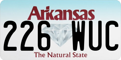 AR license plate 226WUC