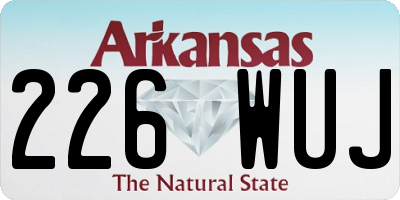 AR license plate 226WUJ