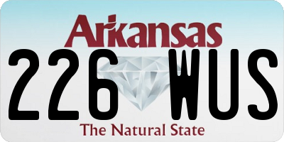 AR license plate 226WUS