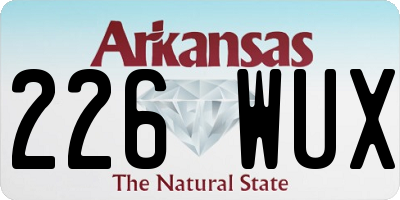 AR license plate 226WUX