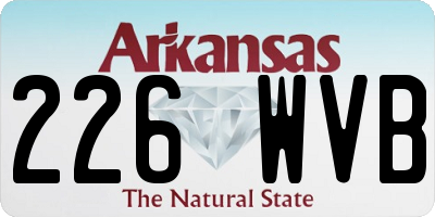AR license plate 226WVB