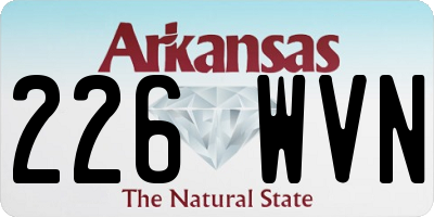 AR license plate 226WVN