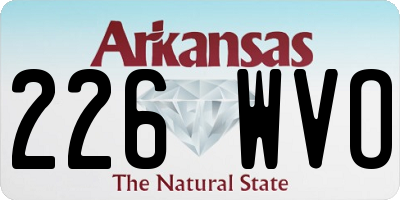 AR license plate 226WVO