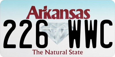 AR license plate 226WWC