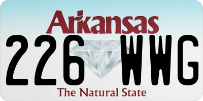 AR license plate 226WWG