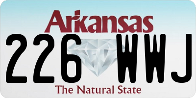 AR license plate 226WWJ