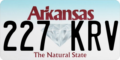 AR license plate 227KRV