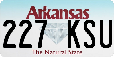 AR license plate 227KSU