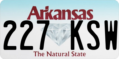 AR license plate 227KSW