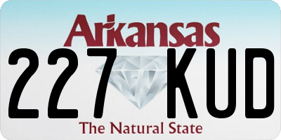 AR license plate 227KUD