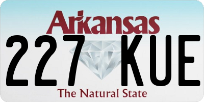 AR license plate 227KUE
