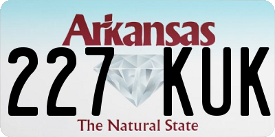 AR license plate 227KUK