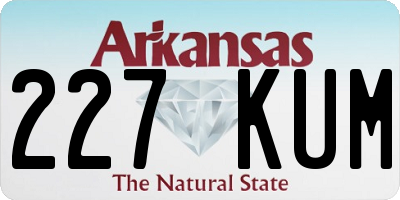 AR license plate 227KUM