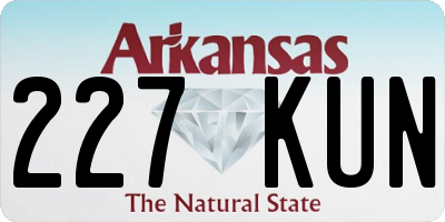 AR license plate 227KUN