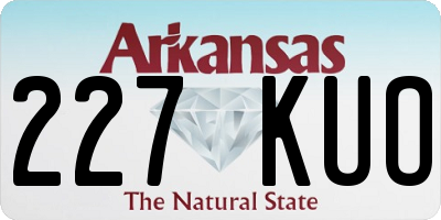 AR license plate 227KUO